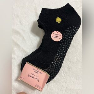 NWT 2 pairs Kate Spare Black Barre Socks